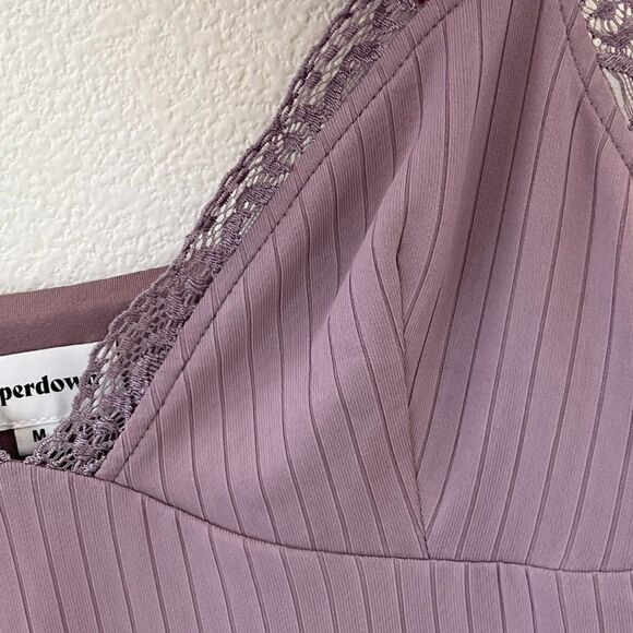Superdown Stacie Lace Cami Slip Dress Lavender Size Medium - Picture 6 of 16